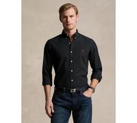 Camicia sagomata in popeline elasticizzato Nero XXL Tinta unita