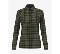 Salewa Fanes Flannel 5PL W L/S - camicia maniche lunghe - donne I40 D34 Dark Green woman Bluesign,Tencel/Lyocell,Polarlite