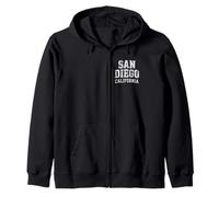 Camicia San Diego con nome della città invecchiata - Look sportivo retrò Felpa con Cappuccio