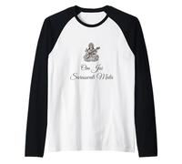 Camicia Saraswati Design Om Jai Saraswati Mata Maglia con Maniche Raglan