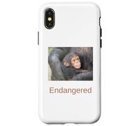 Camicia scimpanzé scimpanzé in pericolo Custodia per iPhone X/XS