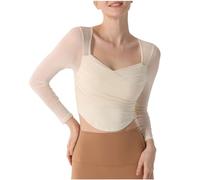 camicia scozzese donna, Camicia Trasparente Donna Manica Lunga Maglia Donna Elegante da Sera in Pizzo Maglie in Rete Sexy Tulle Tunica Top Elasticità Body Sexy Femminile, Abbigliamento da Club