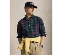 Camicia scozzese Oxford, Custom Fit Verde XL Tinta unita