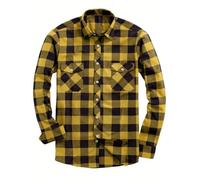 Camicia Scozzese Uomo-Camicia Verde Uomo-Camicia A Quadri Casual in Flanella con Doppia Tasca da Uomo, Nuova Autunnali Camicia Elastica