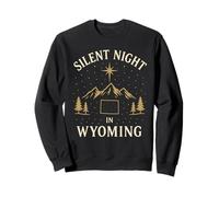 Camicia Silent Night Wyoming Christmas Starry Mountains Felpa