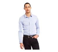 Camicia Slim Fit A Maniche Lunghe Kenneth Cole Uomo, Blu, Piccolo