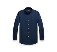 Camicia slim fit in popeline elasticizzato Blu XXL Tinta unita