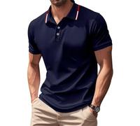 Camicia Slim Fit Uomo Regular Polo Firmate Bottoni al Colletto Magliette Estive Hawaiana Maniche Corte Verde Schnäppchen des Tages Polo Cotone Manica Corta Estiva Fit Slim T Shirt Uomo Bianca L