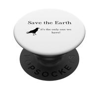 Camicia Smart Crow Save The Earth Awesome and Wise Blackbird PopSockets PopGrip Adesivo