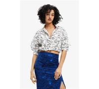 Desigual Maglietta a Maniche Lunghe T-Shirt, Bianco, L Donna