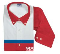 CAMICIA SPARCO NASCAR UOMO MANICA LUNGA TAGLIA S COLORE ROSSO BIANCO