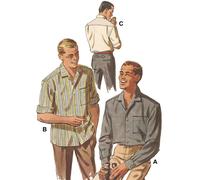 Camicia Sportiva Da Uomo Anni '50 Con Tasca - Multi-Dimensioni