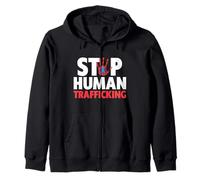 Camicia Stop Human Trafficking - End Human Trafficking Felpa con Cappuccio