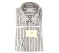 Camicia Striata Marrone Chiaro Luigi Borrelli - Slim - 15/38 (DR21140PAOSTPT1)