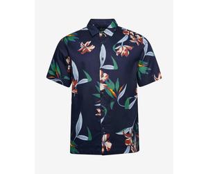 Camicia Superdry Hawaiana manica corta blu marino verde - L