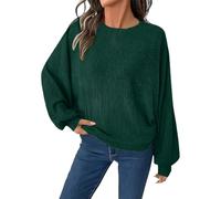 Camicia termica casual da donna casual autunnale top da donna 2025 maniche lunghe tinta unita girocollo vestibilità ampia maglietta da lavoro per interni ed esterni allenamento vita quotidiana, Verde