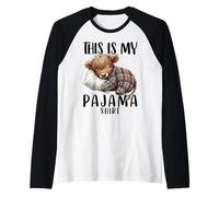 Camicia This Is My Pyjama, Highland Cow, Nightshirt & Sleep Maglia con Maniche Raglan