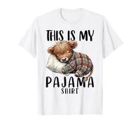 Camicia This Is My Pyjama, Highland Cow, Nightshirt & Sleep Maglietta