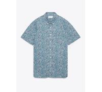 Camicia Tomah A Manica Corta Blu Stampata Penfield Taglia Grande $80 NWT