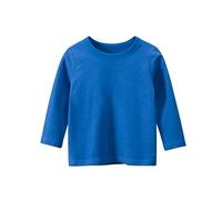 Camicia tradizionale per bambini e bambine, a maniche lunghe, casual, tinta unita, note musicali, Blu, 1-2 Jahre