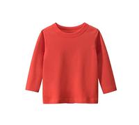 Camicia tradizionale per bambini e bambine, a maniche lunghe, casual, tinta unita, note musicali, Colore: rosso, 1-2 Jahre