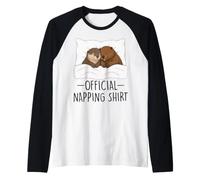 Camicia Ufficiale per Il pisolino, lontra e Castoro Maglia con Maniche Raglan