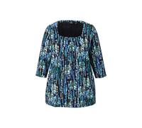 Camicia Ulla Popken da donna taglie forti pieghe decorative linea A scollo...