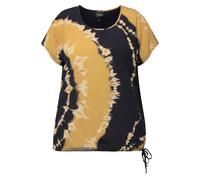 Camicia Ulla Popken da donna taglie forti stampa batik orlo girocollo