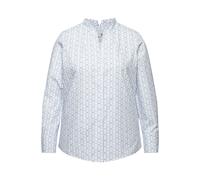 Camicia Ulla Popken donna taglie forti collo a calice stampata manica lunga...