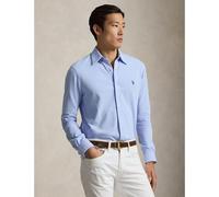Camicia ultraleggera in cotone piqué Blu S Tinta unita