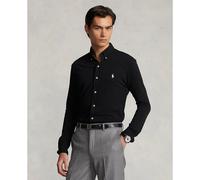 Camicia ultraleggera in cotone piqué Nero L Tinta unita