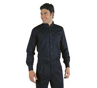 Camicia Unisex Dublino Nera in misto cotone Isacco cameriere receptionist