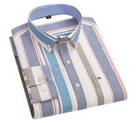 Camicia Uomo,Camicia Da Uomo Classica A Righe Manica Lunga Vestibilità Regolare Camicie Alla Moda Camicie Casual Con Bottoni Elegante Camicia Fantasia Funky Camicie Da Lavoro Camicie Hawaiane Da Fes