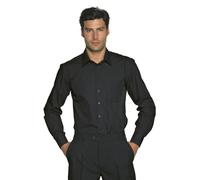 Camicia Uomo Cartagena Nera in misto cotone Isacco cameriere receptionist