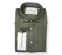 Camicia UOMO collo francese MK13003 100% Lino "Markup" MILITARE S L XL XXL 3XL