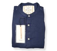 Camicia UOMO coreana MK13002 100% Lino "Markup" BLU S - M - L - XL - XXL - 3XL