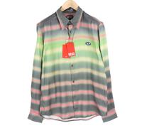 Camicia Uomo DIESEL S-Tucker-Stripe L RRP€150 A Righe Con Logo Leggero