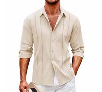 Camicia Uomo Elegante Camicia Regular Fit Botton Down Tinta Unita Classica Camicie Cotone Bianca Coreana Firmata Bluse Manica Lunga Leggera Casual Camicia Ufficio Business Estate 2025 Moda