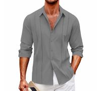 Camicia Uomo Elegante Camicia Regular Fit Botton Down Tinta Unita Classica Camicie Cotone Bianca Coreana Firmata Bluse Manica Lunga Leggera Casual Camicia Ufficio Business Estate 2025 Moda