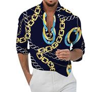 Camicia Uomo Estiva Camicia Manica Lunga Botton Down Fantasia Hawaiana Camicie Nera No Stiro Classica Taglie Forti Bluse Regular Fit Casual Leggera Camicie Mare Ufficio per Le Vacanze