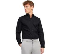 Camicia uomo JACK & JONES slim cotone in twill casual e elegante bianco blu nero