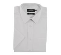 Camicia Uomo Manica Corta Double TWO Polycotton Easy Care, Taglia Collo 14.5-23