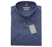 CAMICIA UOMO manica corta M L XL XXL 3XL 100% cotone oxford SEA BARRIER avio
