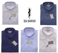 CAMICIA UOMO manica corta M L XL XXL 3XL 100% cotone oxford SEA BARRIER CLASSIC