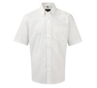 Camicia Uomo Manica Corta Oxford Taglie Forti Easy Care Taschino S-6XL (B933)