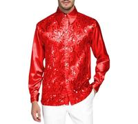 Camicia Uomo Manica Lunga Camicia Anni 70 Uomo Hipp Slim Fit Elegante Maniche Lunghe Quadretti Corte Oro Lavoro Camice Estive 60 No Stiro Di Jeans Montagna Bianca Cotone 5Xl Oktoberfest Eleganti