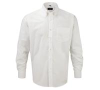 Camicia Uomo Maniche Lunghe Oxford Taglie Forti Easy Care Taschino S-6XL (B932)