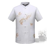 Camicia uomo modello stampata taglie forti poliestere manica corta tinta unita