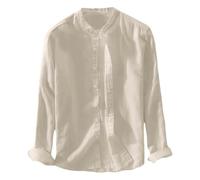 Camicia Uomo Nera Che Non Si Stira,Shirts Camicia in Lino Traspirante,Comoda Casual a Maniche Lunghe con Bottoni,vestibilità e Leggera,Tessuto Morbido,Ideale l'uso Quotidiano,attività all'aperto casa