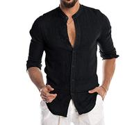 Camicia Uomo No Stiro Camicie Regular Fit con Bottoni Elasticizzata Firmata Camicia Elegante Cotone Tinta Unita Leggera Bluse Bianca Nera Classica Camicia Business da Cerimonia Estate 2025 Moda